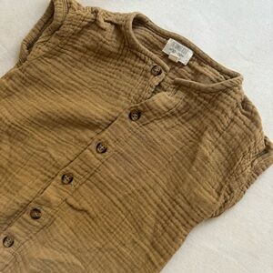 Baby Short Sleeve Cotton Jumpsuit